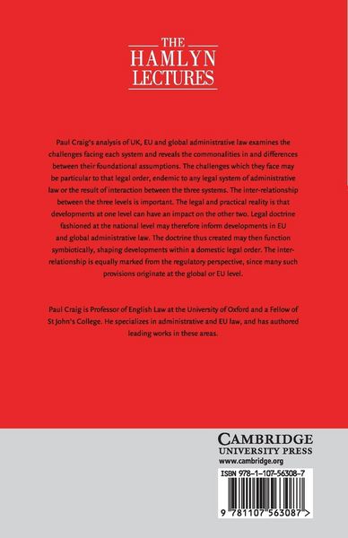 Produktbild: UK, EU and Global Administrative Law