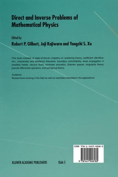 Produktbild: Direct and Inverse Problems of Mathematical Physics