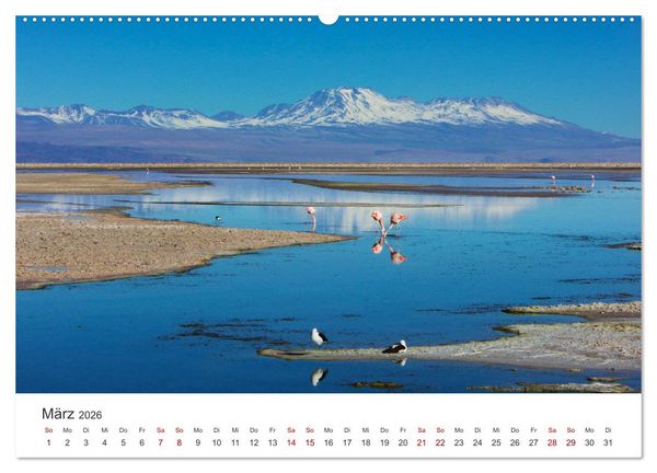Produktbild: Chile - Das langgestreckte Land. (Wandkalender 2026 DIN A2 quer), CALVENDO Monatskalender