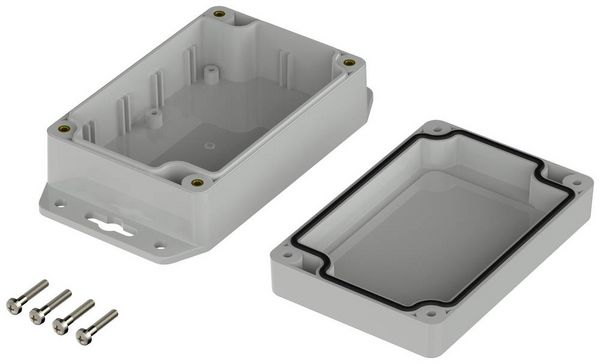 Produktbild: Bopla Euromas X, XT 110704 WL 7035 07811074 Flansch-Geh&auml;use 105 x 70 x 40 ABS Lichtgrau (RAL 7035) 1 St.