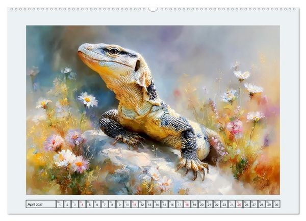 Produktbild: Echsenzauber. Farbenfrohe Reptilien (Wandkalender 2027 DIN A2 quer), CALVENDO Monatskalender