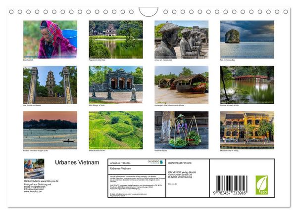 Produktbild: Urbanes Vietnam (Wandkalender 2026 DIN A4 quer), CALVENDO Monatskalender