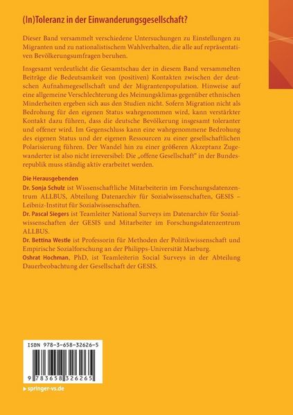 Produktbild: (In)Toleranz in der Einwanderungsgesellschaft?