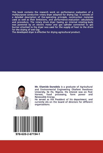 Produktbild: Performance Evaluation of Conductive Rotary Dryer for Drying OGI