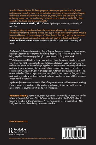 Produktbild: Psychoanalytic Perspectives on the Films of Ingmar Bergman