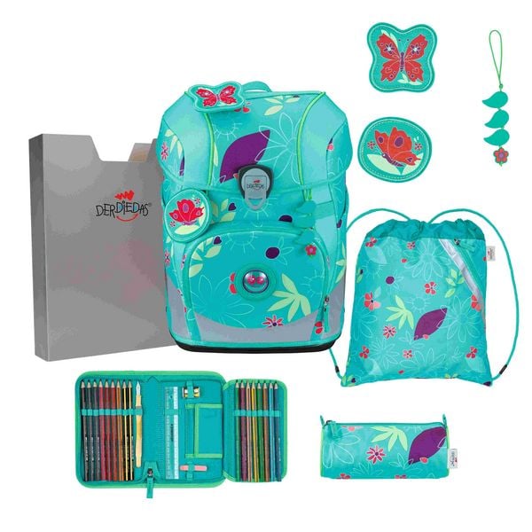 Produktbild: DerDieDas Schulranzen Set ErgoFlex Tiny, Schulranzen Set, 5tlg, Butterfly Garden