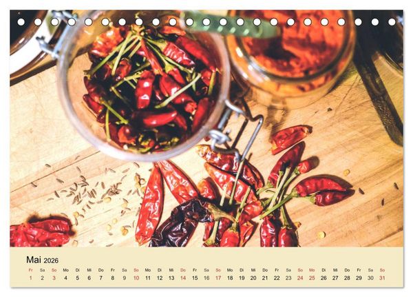 Produktbild: Aromatische Gew&uuml;rze. Die himmlischen Kostbarkeiten aus aller Welt (Tischkalender 2026 DIN A5 quer), CALVENDO Monatskalender