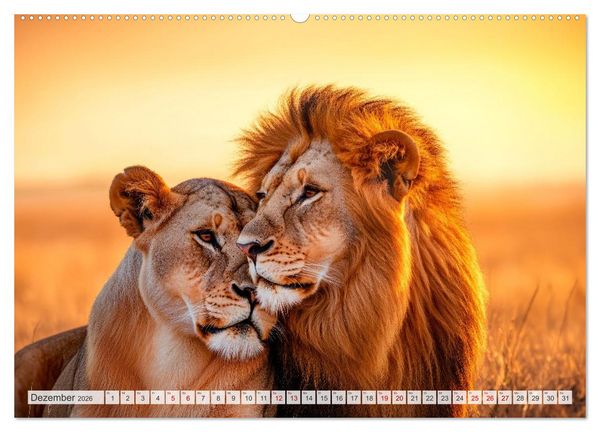 Produktbild: TIERWELT AFRIKA Faszination Wildnis (hochwertiger Premium Wandkalender 2026 DIN A2 quer), Kunstdruck in Hochglanz