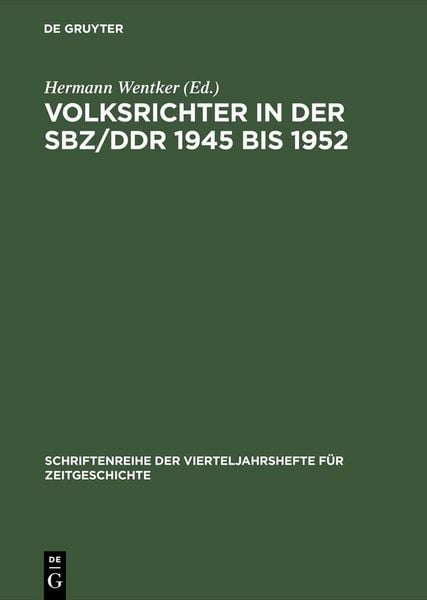 Produktbild: Volksrichter in der SBZ/DDR 1945 bis 1952