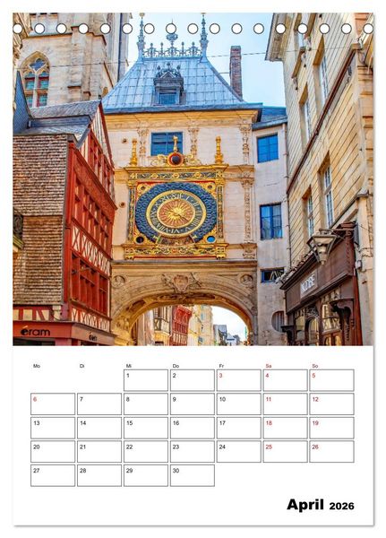 Produktbild: Normandie - Reiseplaner (Tischkalender 2026 DIN A5 hoch), CALVENDO Monatskalender