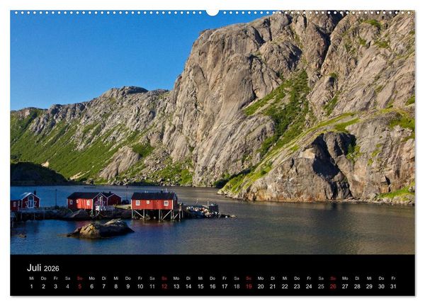 Produktbild: Norwegen - Faszination des Nordens (hochwertiger Premium Wandkalender 2026 DIN A2 quer), Kunstdruck in Hochglanz
