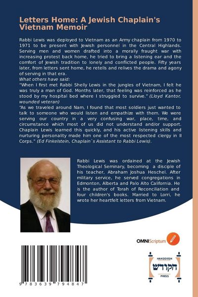 Produktbild: Letters Home: A Jewish Chaplain's Vietnam Memoir
