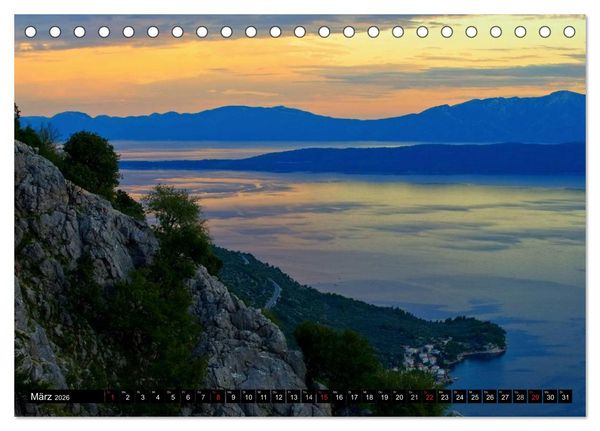 Produktbild: Makarska Riviera - Malerische Urlaubsorte in Dalmatien (Tischkalender 2026 DIN A5 quer), CALVENDO Monatskalender