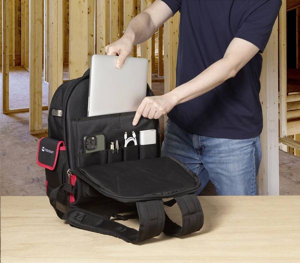 Produktbild: TOOLCRAFT TO-10207233 Werkzeugrucksack unbest&uuml;ckt (B x H x T) 35 x 45 x 23cm