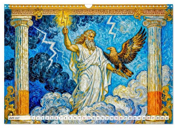 Produktbild: Die G&ouml;tter des Olymps - Die G&ouml;tter der Antike in epischen Bildern (Wandkalender 2027 DIN A3 quer), CALVENDO Monatskalender