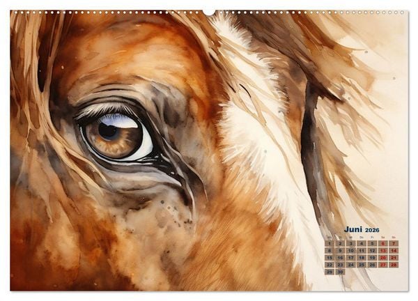 Produktbild: Kraftpakete in Aquarell (hochwertiger Premium Wandkalender 2026 DIN A2 quer), Kunstdruck in Hochglanz