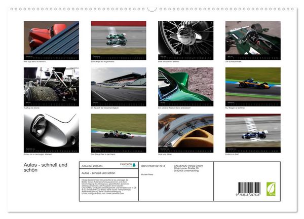 Produktbild: Autos - schnell und sch&ouml;n (hochwertiger Premium Wandkalender 2026 DIN A2 quer), Kunstdruck in Hochglanz