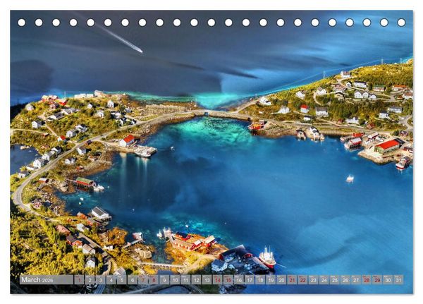 Produktbild: Lofoten Islands, Beauty of Nature (Desk Calendar 2026 DIN A5 landscape), CALVENDO 12 Month DeskCalendar