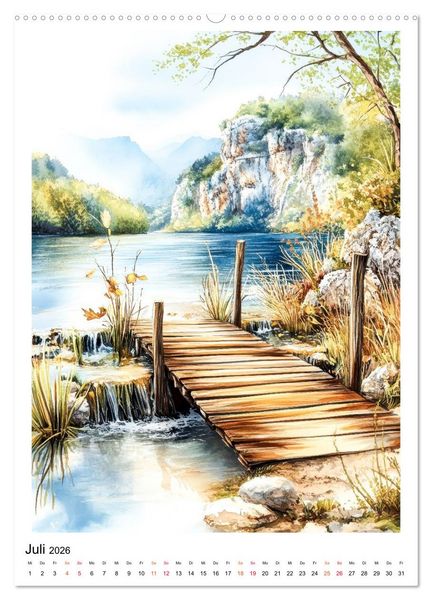 Produktbild: Kroatien - Natur, St&auml;dte, Lebensgef&uuml;hl (Wandkalender 2026 DIN A2 hoch), CALVENDO Monatskalender