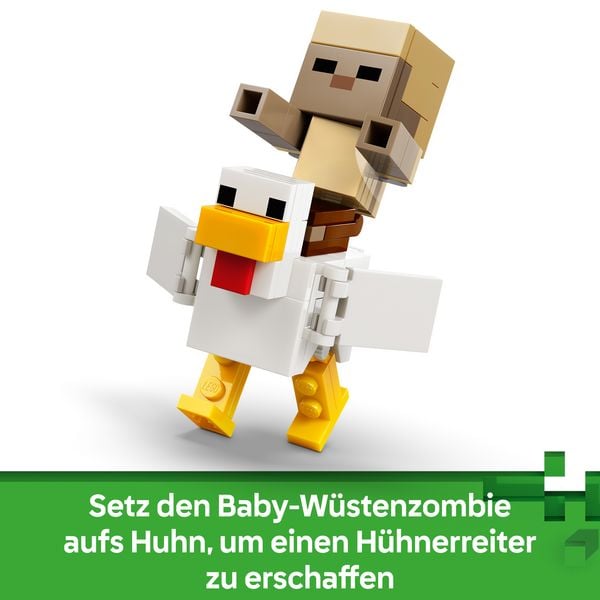 Produktbild: LEGO Minecraft 21592 Angriff des H&uuml;hnerreiters in der W&uuml;ste, Modellbau