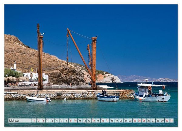 Produktbild: Die Insel Naxos - Ein Traum in blau und wei&szlig; (Wandkalender 2026 DIN A3 quer), CALVENDO Monatskalender