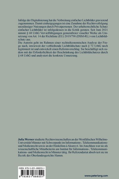 Produktbild: Die Reformbed&uuml;rftigkeit des Lichtbildschutzes nach &sect; 72 UrhG aus rechts&ouml;konomischer Perspektive