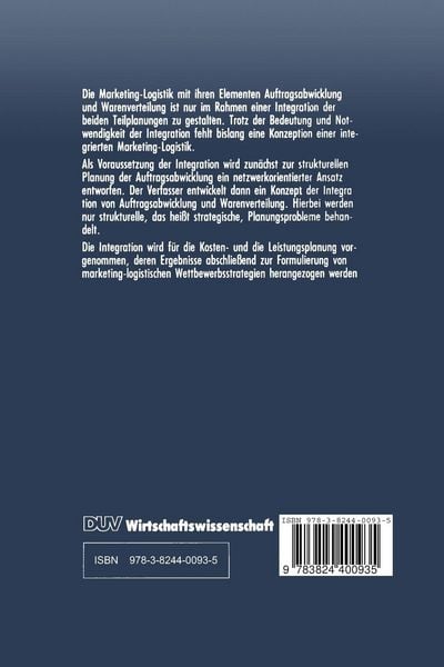 Produktbild: Integrierte Marketing-Logistik