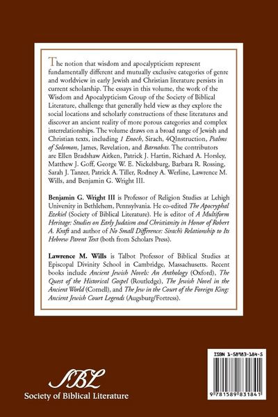 Produktbild: Conflicted Boundaries in Wisdom and Apocalypticism