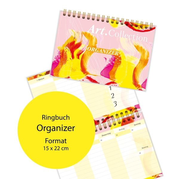 Produktbild: Tischkalender 2024/2025 Der ideale Tisch-Organizer ohne Datum mit stabilem Hardcover und Spiralbindung aus der Art.Collection von Stay Inspired