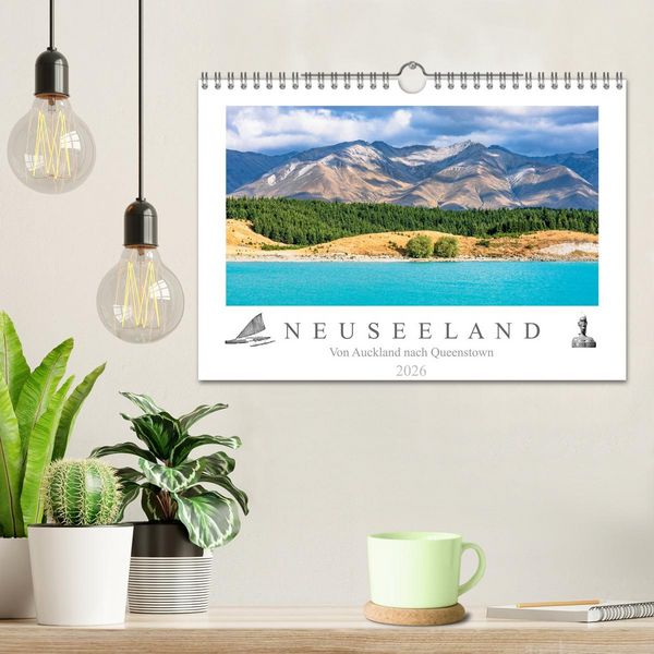 Produktbild: Neuseeland - Von Auckland nach Queenstown (Wandkalender 2026 DIN A4 quer), CALVENDO Monatskalender