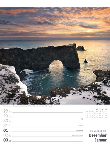 Produktbild: Island Wochenplaner Kalender 2027 | Die Insel aus Feuer und Eis