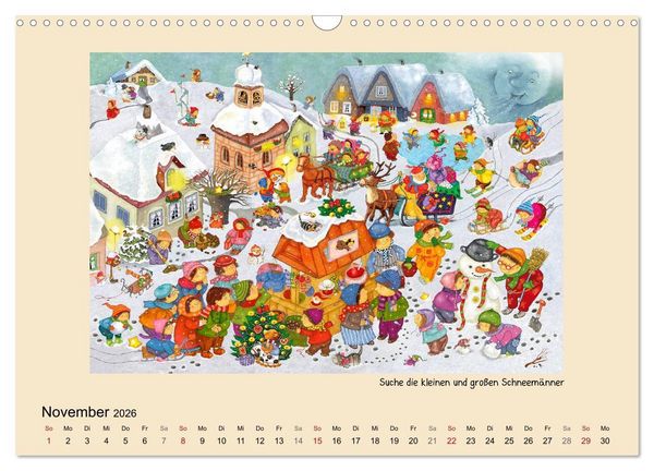Produktbild: Wimmelbilder (Wandkalender 2026 DIN A3 quer), CALVENDO Monatskalender