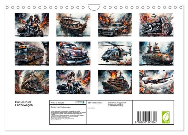 Produktbild: Buntes zum Fortbewegen (Wandkalender 2026 DIN A4 quer), CALVENDO Monatskalender