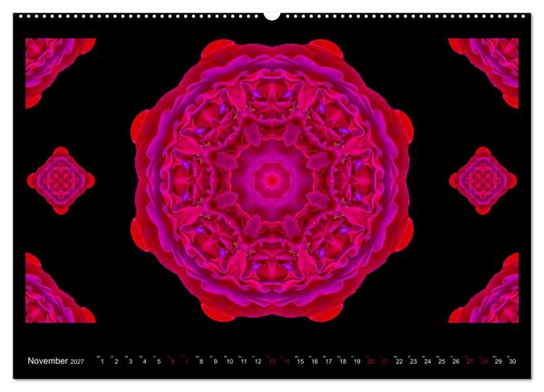 Produktbild: ROSEN MANDALAS (hochwertiger Premium Wandkalender 2027 DIN A2 quer), Kunstdruck in Hochglanz