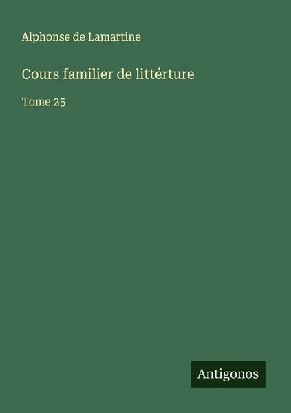 Produktbild: Cours familier de litt&eacute;rture
