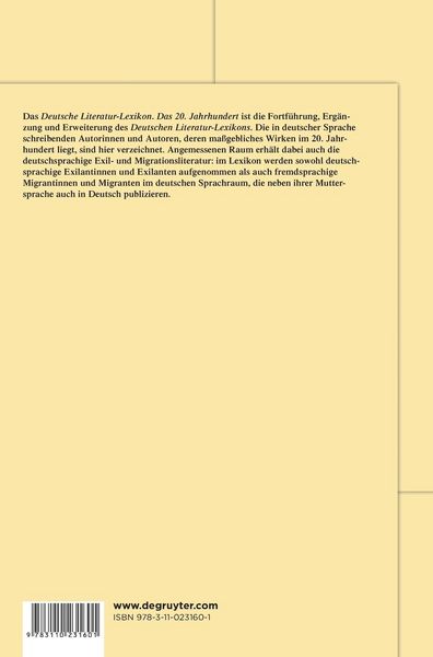 Produktbild: Deutsches Literatur-Lexikon. Das 20. Jahrhundert / Halm - Hauptmann