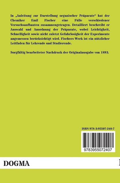 Produktbild: Anleitung zur Darstellung organischer Pr&auml;parate