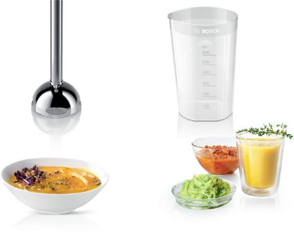 Produktbild: Bosch CleverMixx 400 Watt Metallfu&szlig; Stabmixer 400W Edelstahl, Wei&szlig;