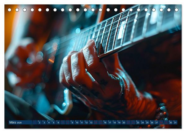 Produktbild: Wegbegleiter Gitarre (Tischkalender 2026 DIN A5 quer), CALVENDO Monatskalender