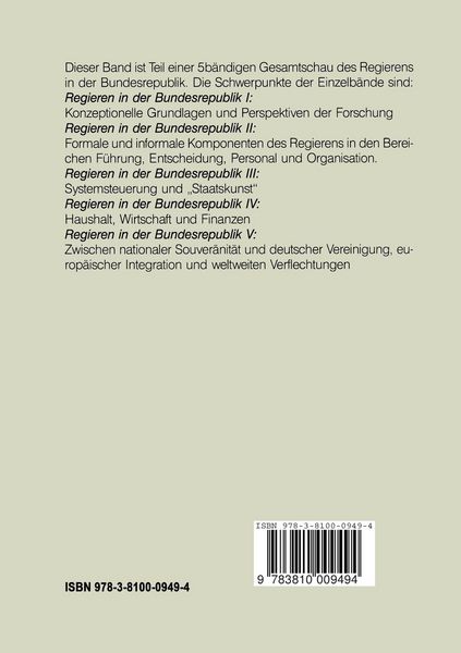 Produktbild: Regieren in der Bundesrepublik III