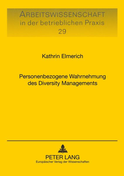 Produktbild: Personenbezogene Wahrnehmung des Diversity Managements