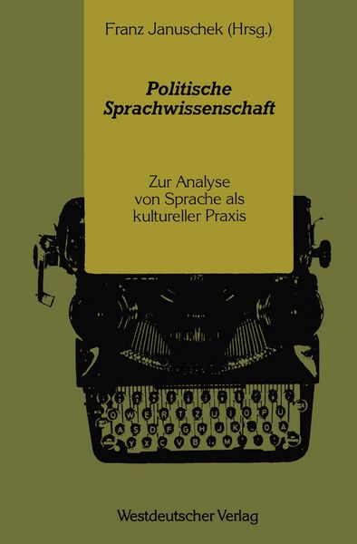 Produktbild: Politische Sprachwissenschaft