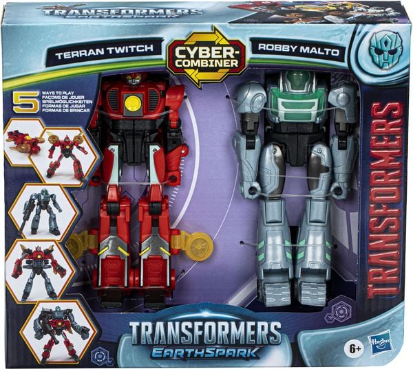 Hasbro - Transformers - EarthSpark Cyber-Combiner Terran Twitch und Robby Malto