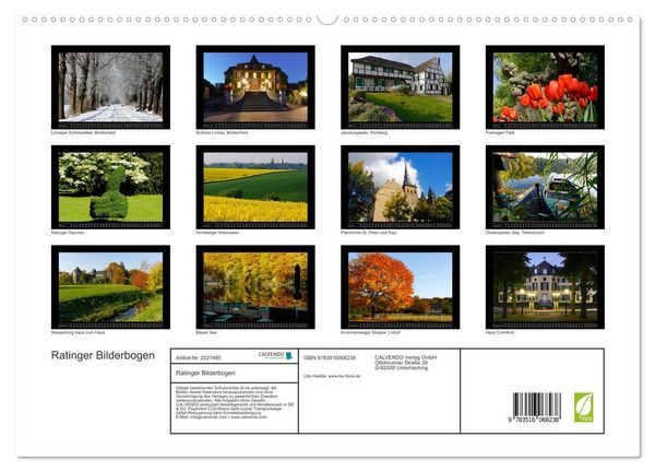 Produktbild: Ratinger Bilderbogen (hochwertiger Premium Wandkalender 2026 DIN A2 quer), Kunstdruck in Hochglanz