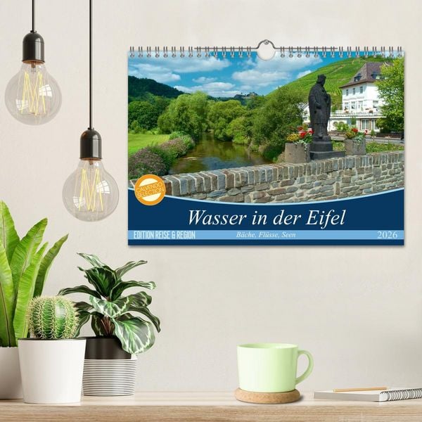 Produktbild: B&auml;che, Fl&uuml;sse, Seen - Wasser in der Eifel (Wandkalender 2026 DIN A4 quer), CALVENDO Monatskalender