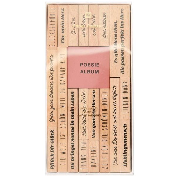 Produktbild: Stempelset La Vie en Rose, Poesiealbum
