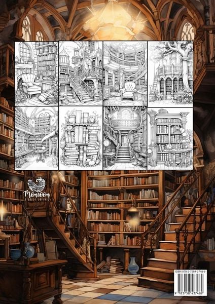 Produktbild: Bibliothek Malbuch f&uuml;r Erwachsene 2