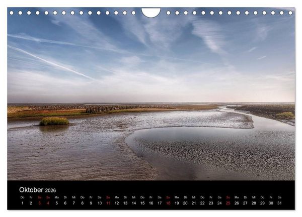Produktbild: Zeit f&uuml;r... Insel Neuwerk - Himmel, Deiche, Watt und Meer (Wandkalender 2026 DIN A4 quer), CALVENDO Monatskalender