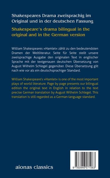 Produktbild: Hamlet. Shakespeare. Zweisprachig: Englisch-Deutsch