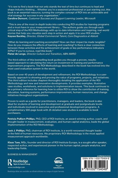 Produktbild: Return on Investment in Training and Performance Improvement Programs